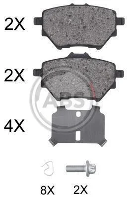 Колодка гальм. диск. задн. (вир-во ABS) A.B.S. 35020 (фото 1)
