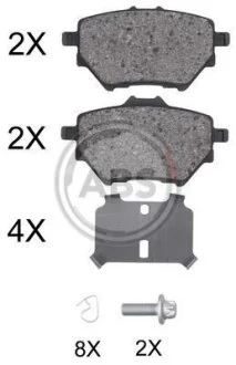 Колодка гальм. диск. задн. (вир-во ABS) A.B.S. 35020