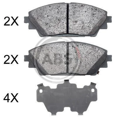 Колодка гальм. диск. передн. (виробництво ABS) A.B.S. 35022 (фото 1)