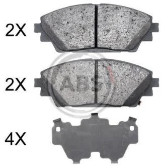Колодка гальм. диск. передн. (виробництво ABS) A.B.S. 35022