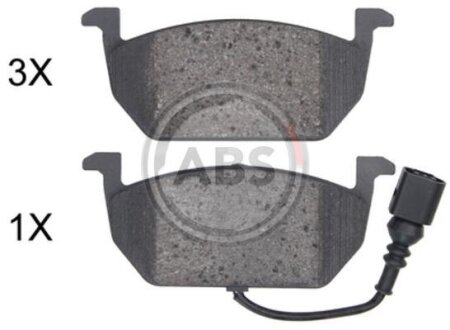 Колодка гальм. диск. передн. (ABS) A.B.S. 35068