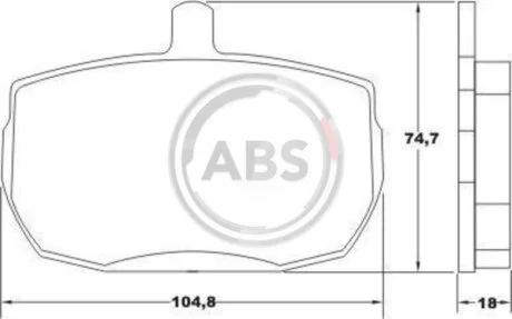 Колодки гальмівні FORD передн. (пр-во ABS) A.B.S. 36124