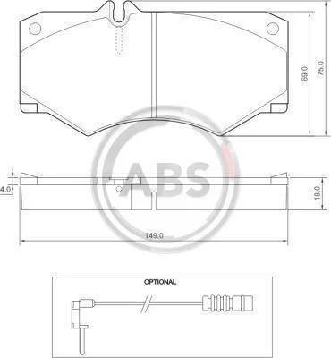 Колодка гальм. MB 200/300/400/500 передн. (вир-во ABS) A.B.S. 36490 (фото 1)