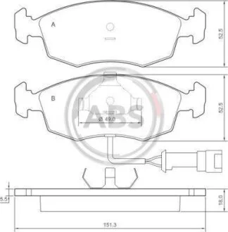 Колодка гальм. FORD Escort / Scorpio / Sierra передн. (вир-во ABS) A.B.S. 36519