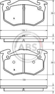 Колодка гальм. диск. задн. (ABS) A.B.S. 36580