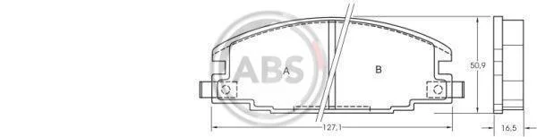 Колодка гальм. диск. передн. (вир-во ABS) A.B.S. 36632 (фото 1)