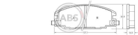 Колодка гальм. диск. передн. (ABS) A.B.S. 36632