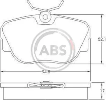 Колодки гальмівні BMW E30 задн. A.B.S. 36664