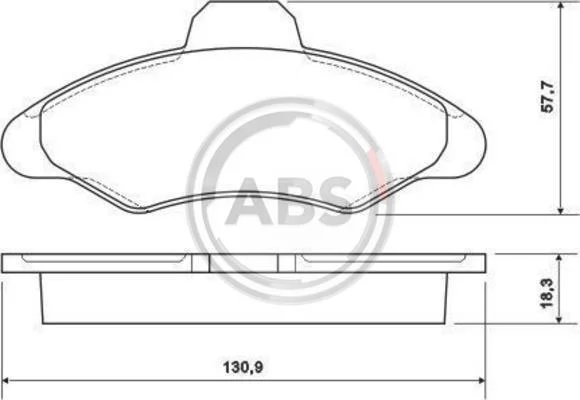 Колодка торм. FORD Escort передн. (вир-во ABS) A.B.S. 36709 (фото 1)