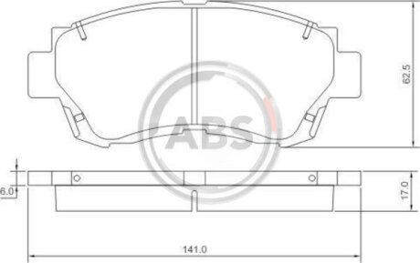 Колодка гальм. диск. передн. (ABS) A.B.S. 36713
