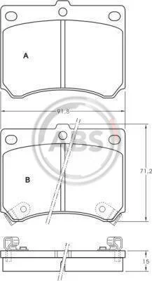 Колодки гальмівні MAZDA 323/323-F/MX3 передн. A A.B.S. 36727 (фото 1)