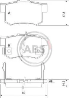 Колодка гальм. HONDA Legend задн. (вир-во ABS) A.B.S. 36758