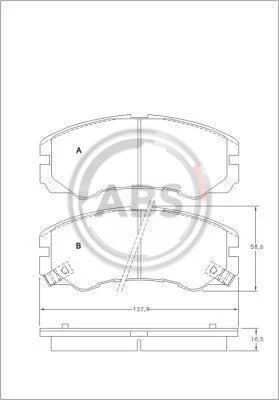 Колодка гальм. диск. передн. (вир-во ABS) A.B.S. 36793 (фото 1)