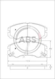 Колодка гальм. диск. передн. (вир-во ABS) A.B.S. 36793