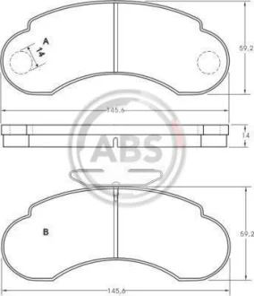 Колодки гальмівні передні A.B.S. 36828