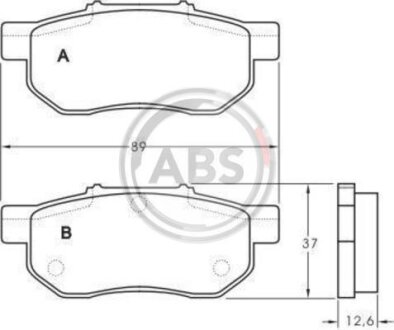 Колодка гальм. диск. задн. (ABS) A.B.S. 36870