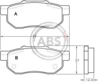 Колодка гальм. диск. задн. (вир-во ABS) A.B.S. 36870