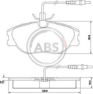 Колодка гальм. PEUGEOT 806 передн. (ABS) A.B.S. 36899