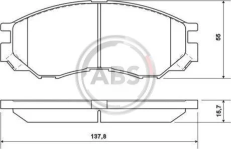 Колодка гальм. MITSUBISHI L200/L400/Space Gear передн. (вир-во ABS) A.B.S. 36925