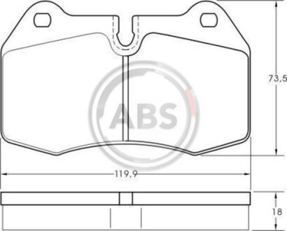 Колодка гальм. BMW 7 ser. E38 / 8 ser. E31 передн. (ABS) A.B.S. 36958
