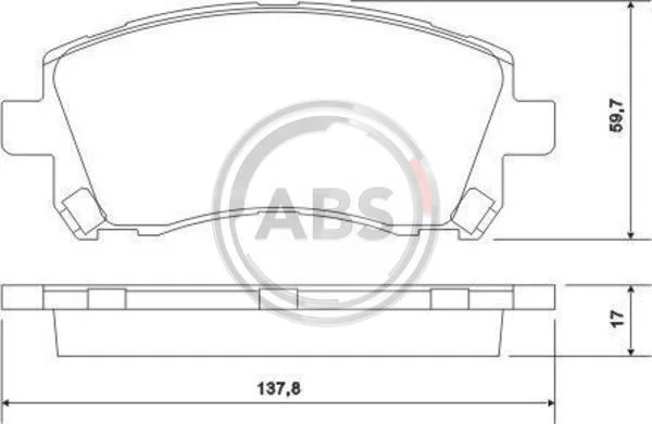 Колодка гальм. SUBARU Forester / Impreza / Legacy передн. (вир-во ABS) A.B.S. 36972 (фото 1)
