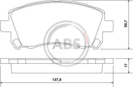 Колодка гальм. SUBARU Forester / Impreza / Legacy передн. (вир-во ABS) A.B.S. 36972