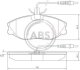 Колодка гальм. CITROEN / PEUGEOT Xsara/ZX/306/406/607 передн. (ABS) A.B.S. 36977 (фото 1)