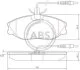 Колодка гальм. CITROEN / PEUGEOT Xsara/ZX/306/406/607 передн. (вир-во ABS) A.B.S. 36977 (фото 1)