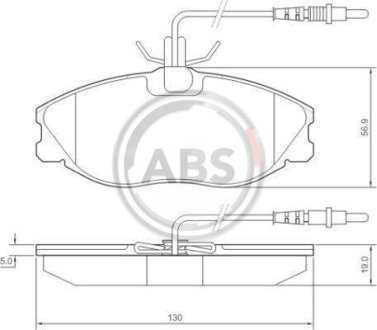 Колодка гальм. CITROEN / PEUGEOT Xsara/ZX/306/406/607 передн. (ABS) A.B.S. 36977