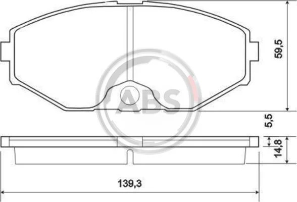 Колодка гальм. NISSAN Maxima QX передн. (вир-во ABS) A.B.S. 37161 (фото 1)