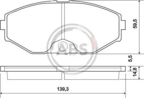 Колодка гальм. NISSAN Maxima QX передн. (вир-во ABS) A.B.S. 37161