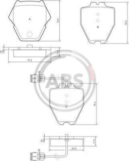 Колодка гальм. AUDI A4/A8 передн. (виробництво ABS) A.B.S. 37162