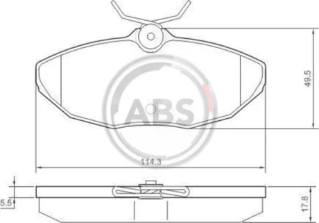 Комплект гальмівних колодок A.B.S. 37178