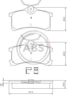 Колодка гальм. TOYOTA Corolla / Avensis задн. (вир-во ABS) A.B.S. 37270 (фото 1)