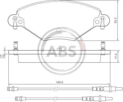 Колодка гальм. CITROEN C5 передн. (ABS) A.B.S. 37277