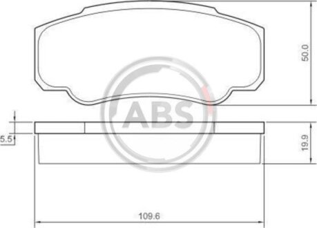 Колодка гальм. диск. задн. (ABS) A.B.S. 37333