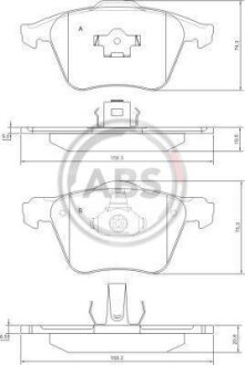 Колодка гальм. диск. передн. (ABS) A.B.S. 37344