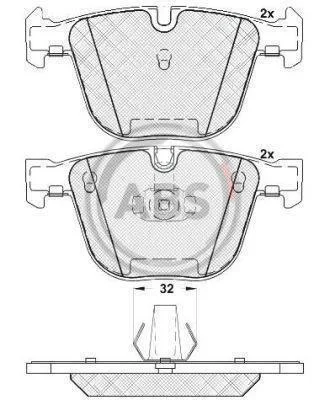Колодка гальм. BMW 5/6/7/X5/X6 Serie задн. (виробництво ABS) A.B.S. 37371 (фото 1)