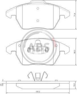 Колодка гальм. диск. передн. (ABS) A.B.S. 37429