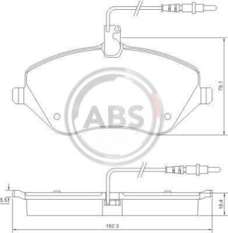 Колодка гальм. CITROEN / PEUGEOT C5/407 передн. (ABS) A.B.S. 37431