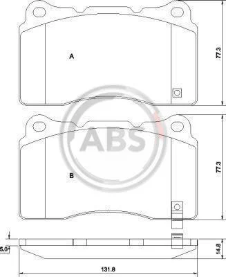 Колодка гальм. SUBARU Impreza передн. (вир-во ABS) A.B.S. 37447 (фото 1)