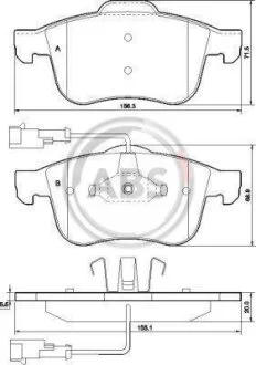 Комплект гальмівних колодок A.B.S. 37485