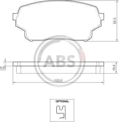Комплект тормозних колодок, дисковий тормоз A.B.S. 37503 (фото 1)