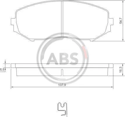 Колодка гальм. SUZUKI Grand Vitara передн. (вир-во ABS) A.B.S. 37531 (фото 1)