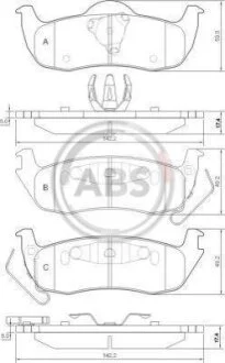 Колодка гальм. JEEP Grand Cherokee задн. (виробництво ABS) A.B.S. 37534