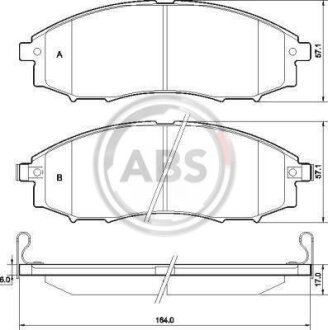 Комплект гальмівних колодок A.B.S. 37541
