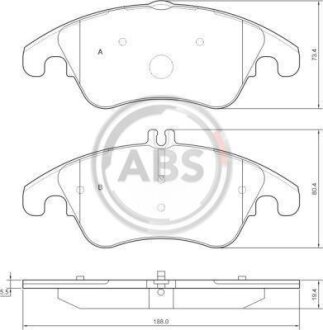Колодка гальм. диск. передн. (ABS) A.B.S. 37586