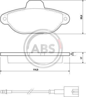 Колодка гальм. диск. передн. (ABS) A.B.S. 37595