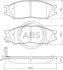 Комплект гальмівних колодок A.B.S. 37680 (фото 1)