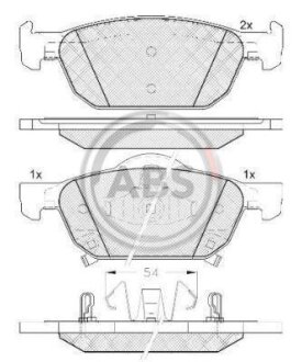 Комплект гальмівних колодок A.B.S. 37720